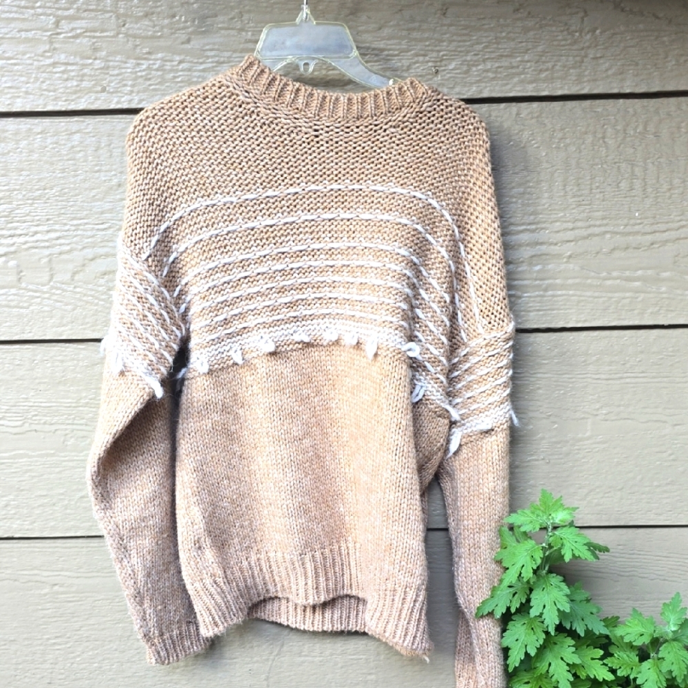 Anthropologie Elsamanda chunky Italian wool blend sweater L - Picture 2 of 7